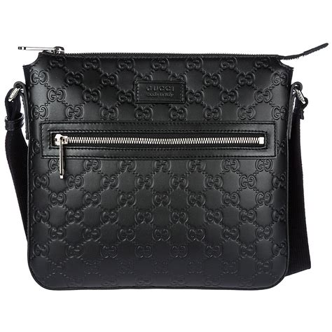 gucci men's messenger bag black|farfetch gucci messenger bag.